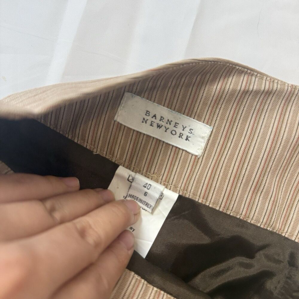Barneys New York Womens Brown Striped Pencil Skirt Size 6 - Picture 5 of 16